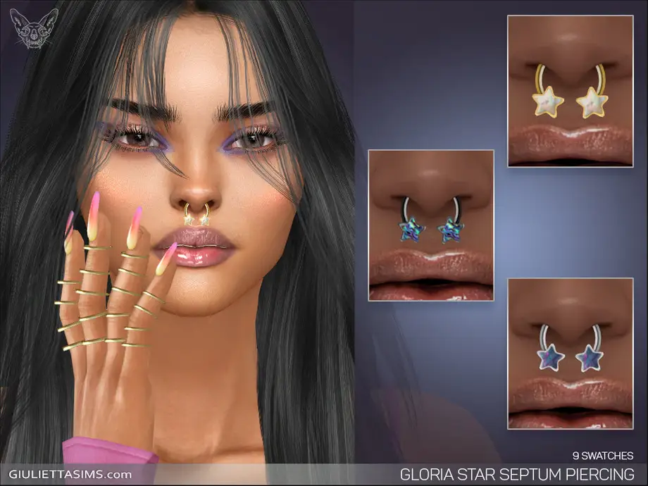 Gloria Star Septum Piercing