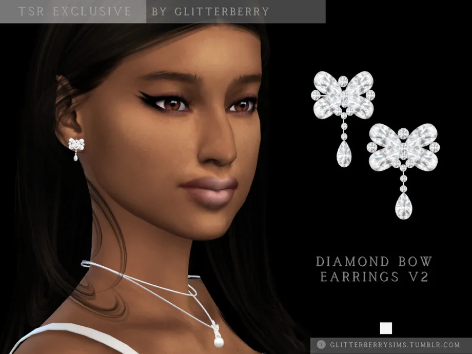 Diamond Bow Earrings V2