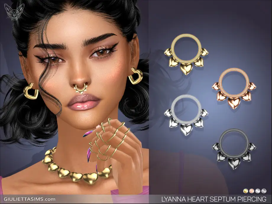 Lyanna Heart Septum Nose Piercing
