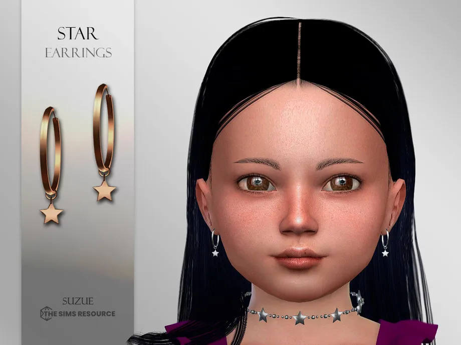 Star Hoops Earrings Toddler