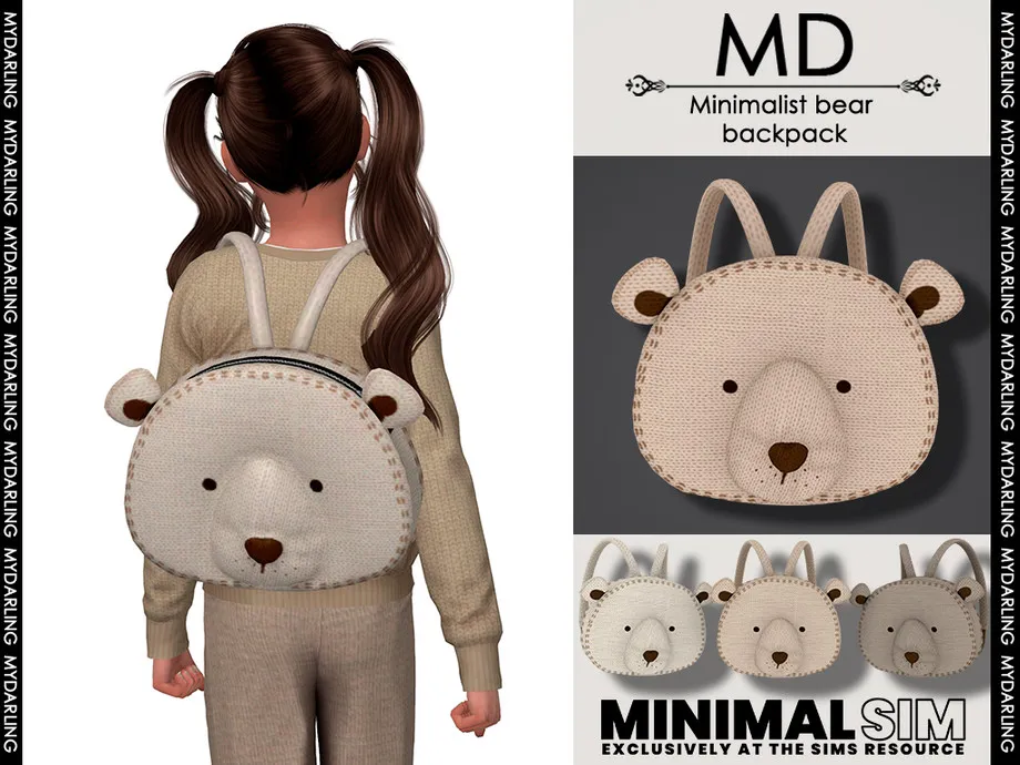 MinimalSim minimalist bear backpack Child