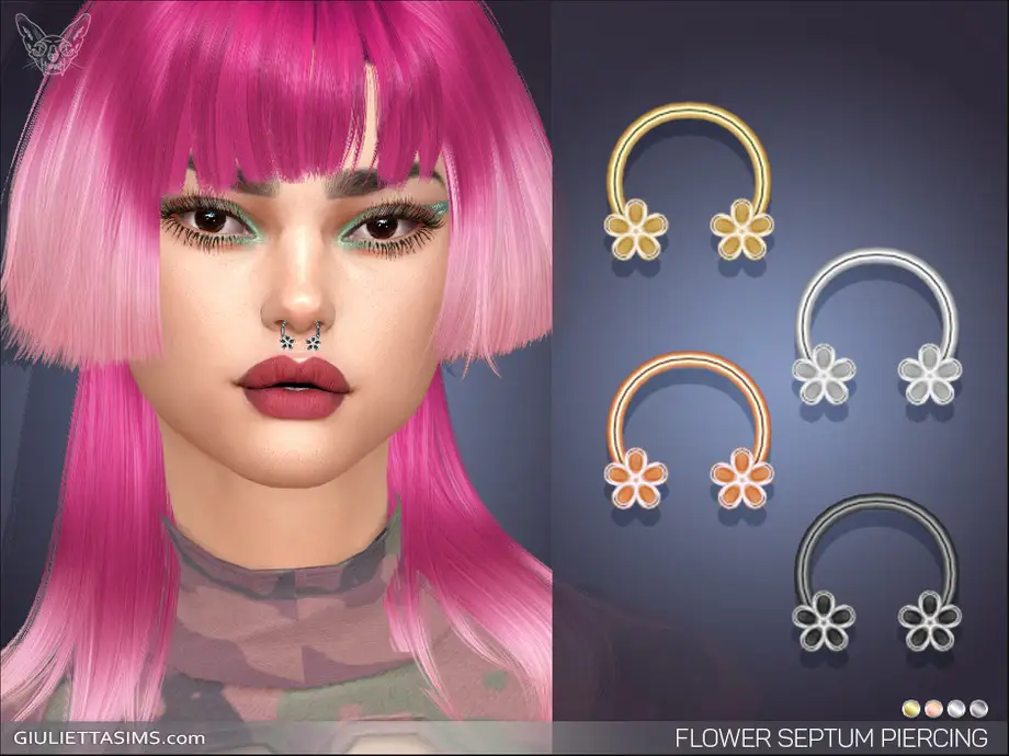 Flower Septum Nose Piercing