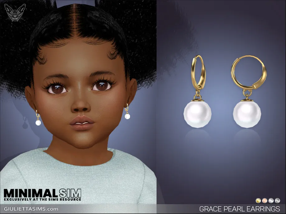 MinimalSim - Grace Pearl Earrings For Toddlers