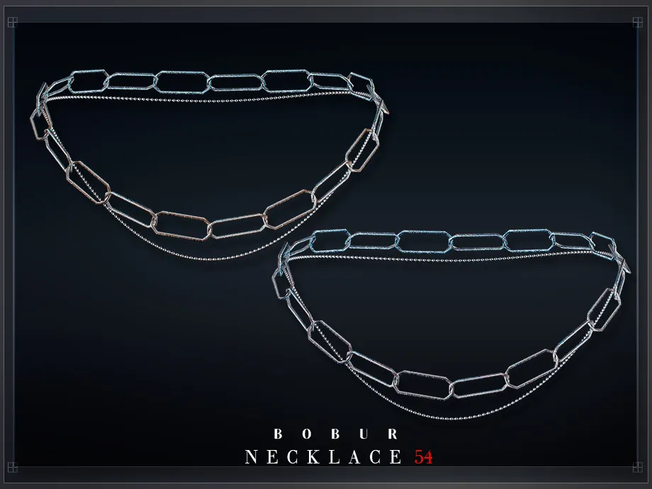 Double necklace with chain