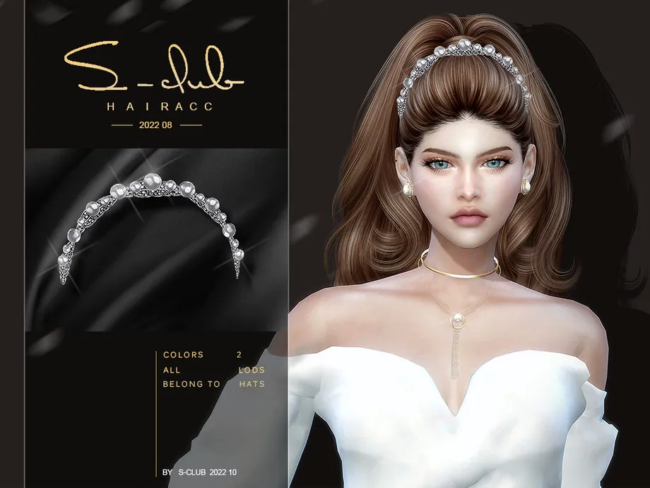 Pearl Hair Band for female sims