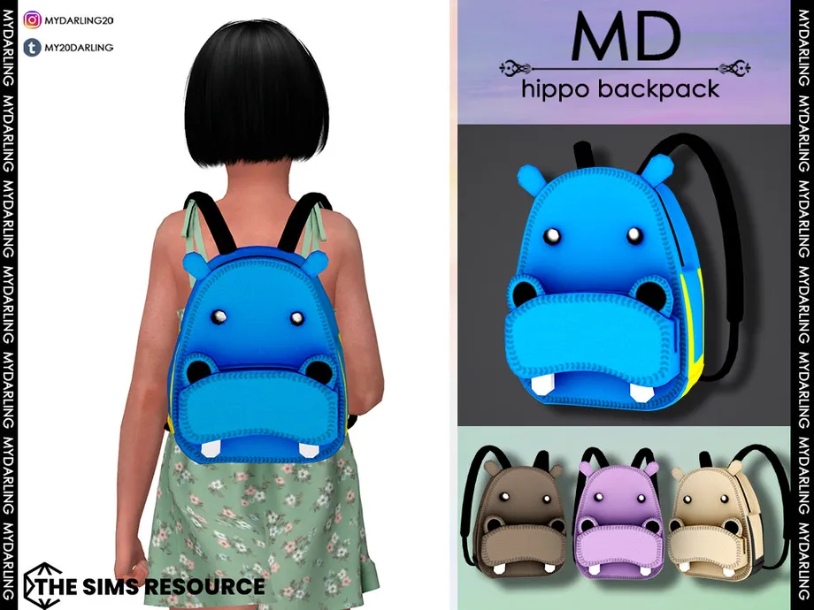 hippo backpack Child
