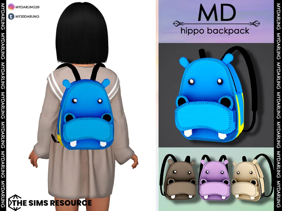 hippo backpack Toddler