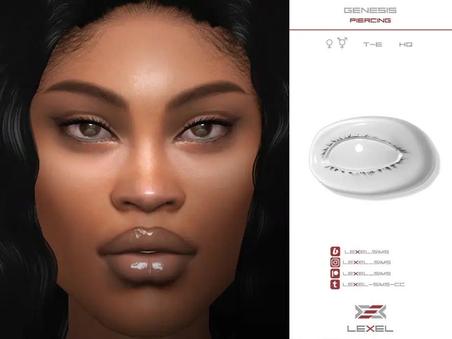 Genesis 3D Eyelashes Female (Piercing category)