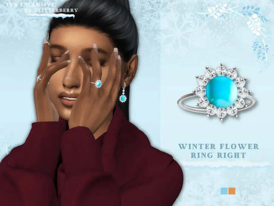 Winter Flower Ring Right