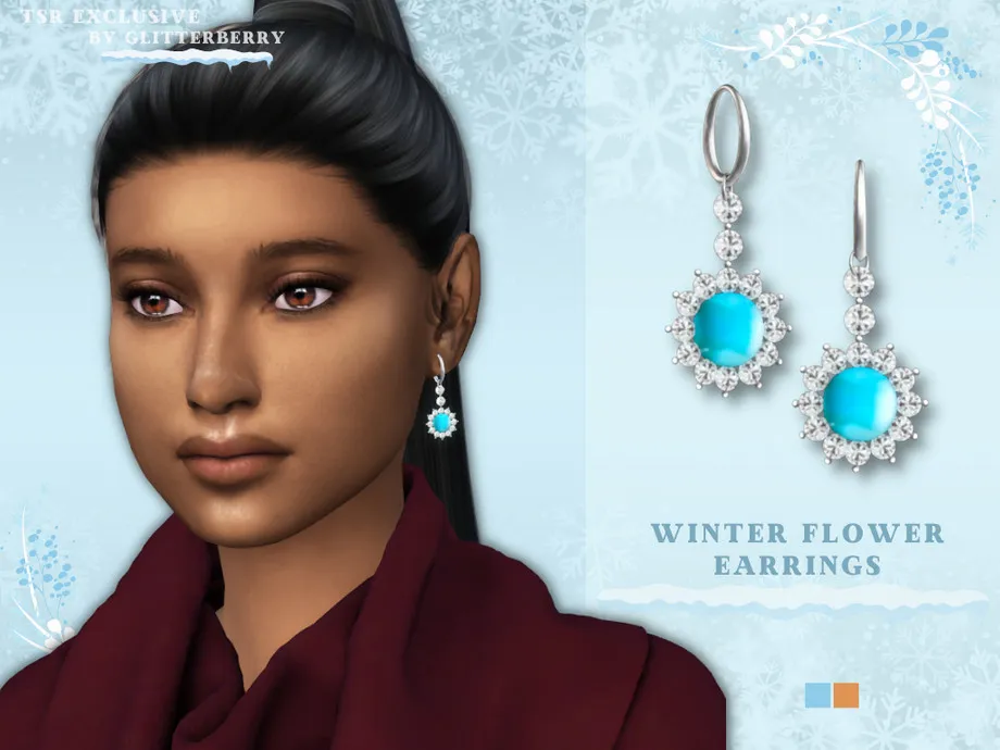 Winter Flower Earrings
