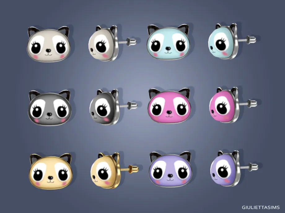 Cute Panda Earrings For Kids