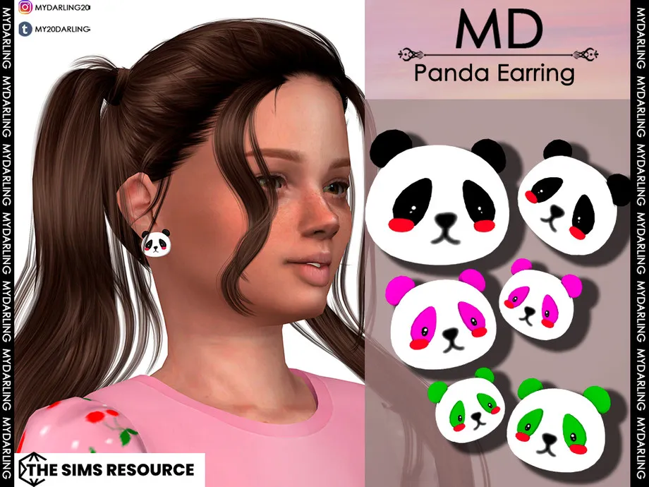 Panda Earring Child