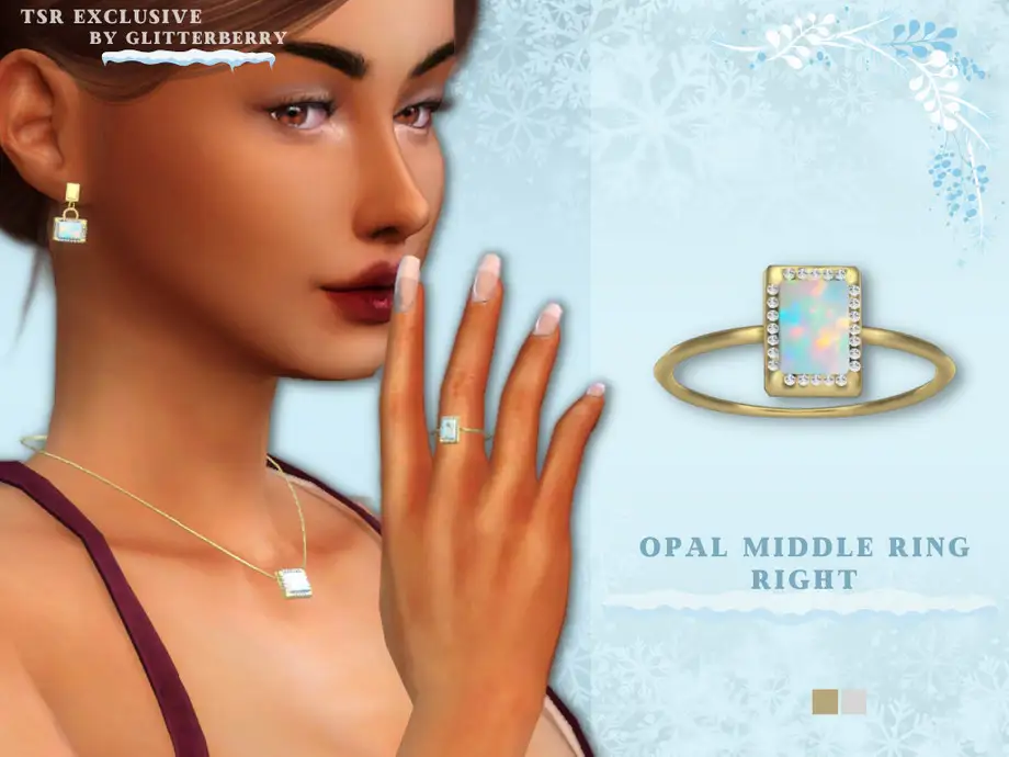 Opal Middle Ring Right
