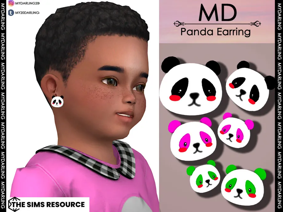 Panda Earring Toddler