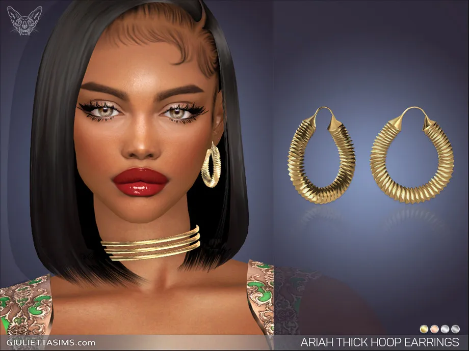 Ariah Thick Hoop Earrings