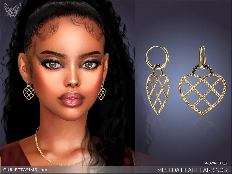 Meseda Heart Earrings