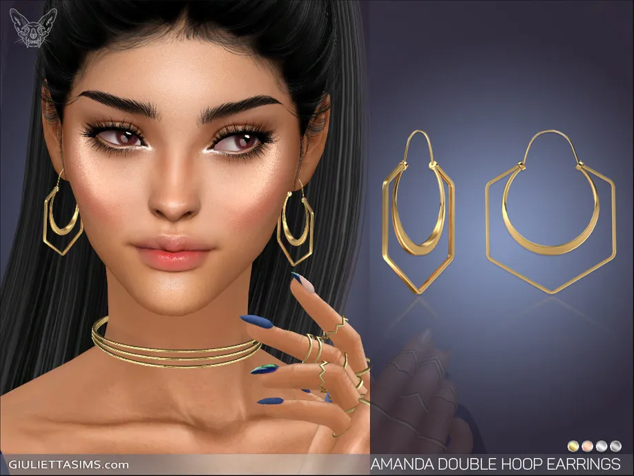 Amanda Double Hoop Earrings