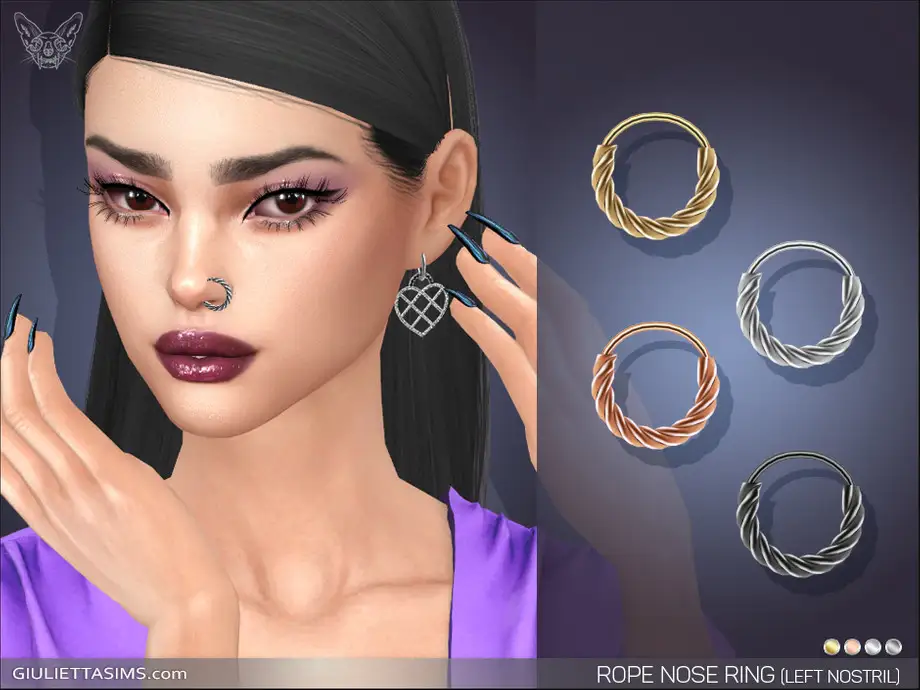 Rope Nose Piercing For Left Nostril