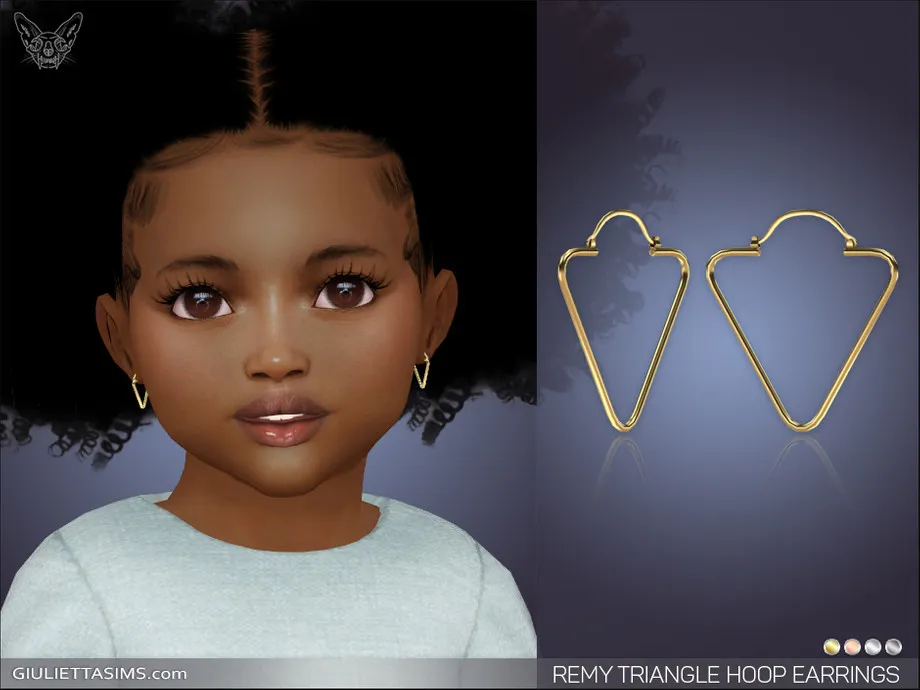 Remy Triangle Hoop Earrings For Toddlers