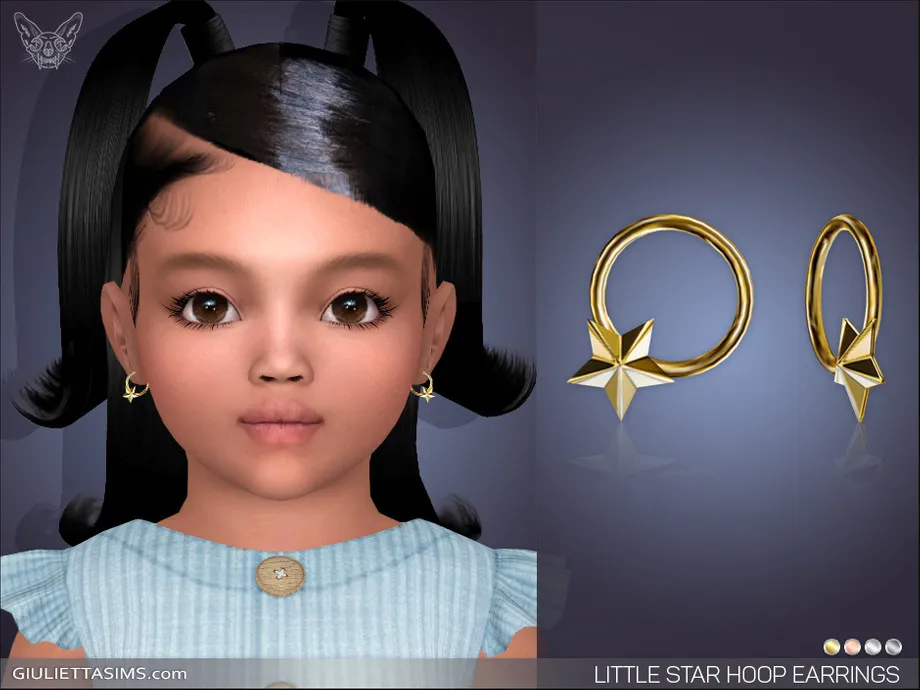 Little Star Hoop Earrings For Toddlers