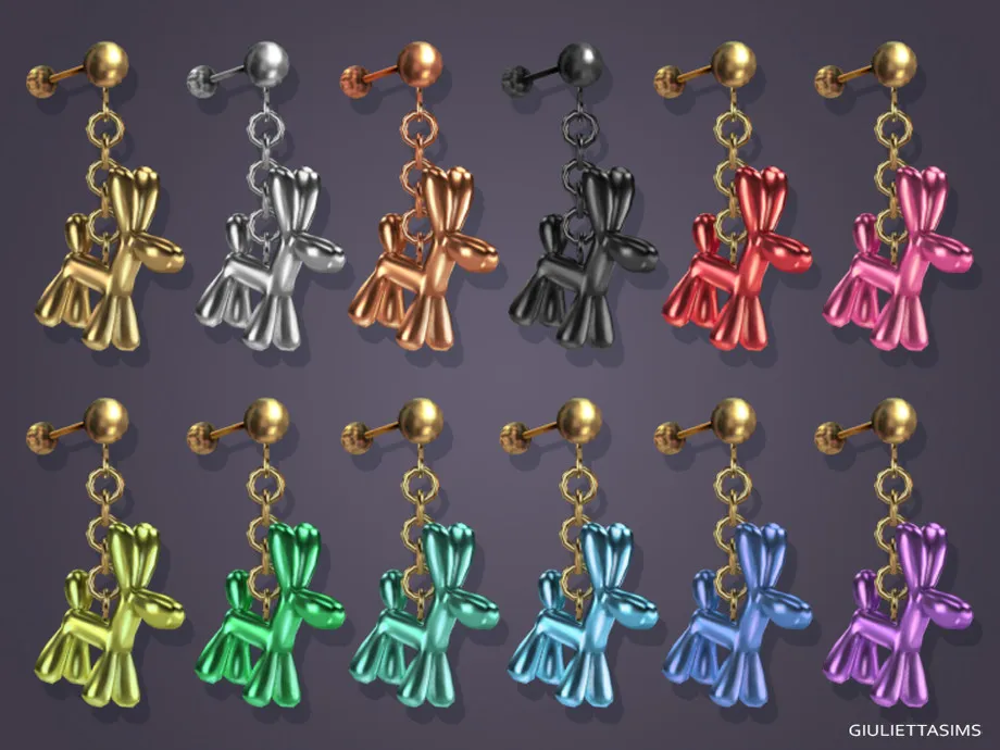 Dog Balloon Earrings