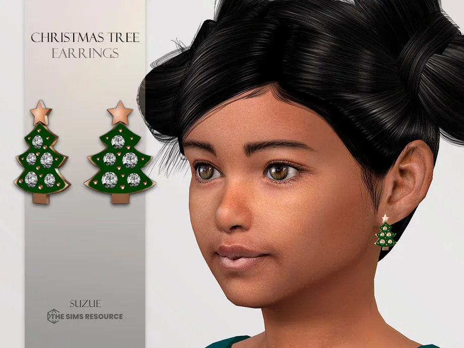 Christmas Tree Earrings (Child)