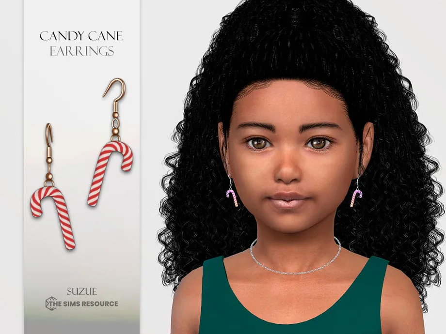 Candy Cane Earrings Child