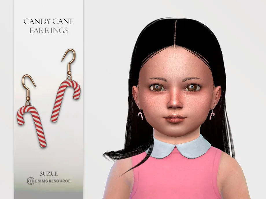 Candy Cane Earrings Toddler