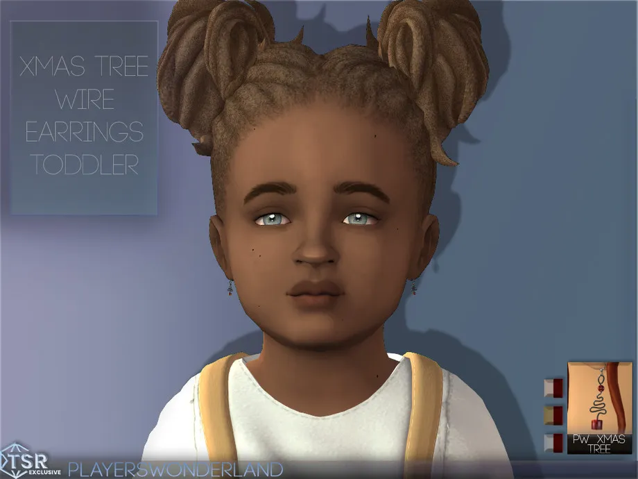 Xmas Tree Wire Earrings Toddler