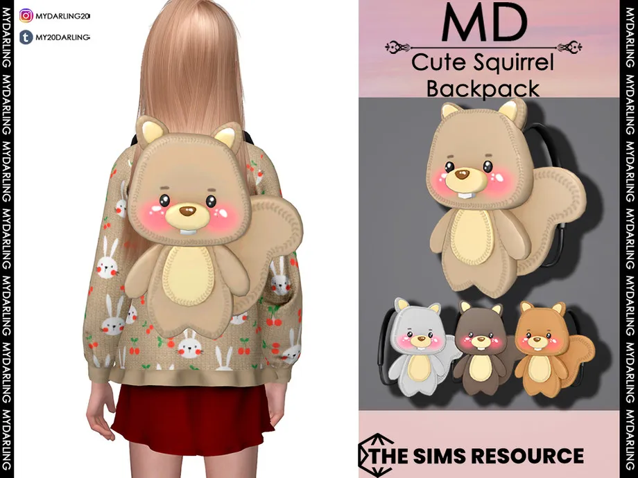 cute squirrel backpack Child