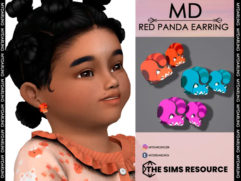 RED PANDA EARRING FOR TODDLER
