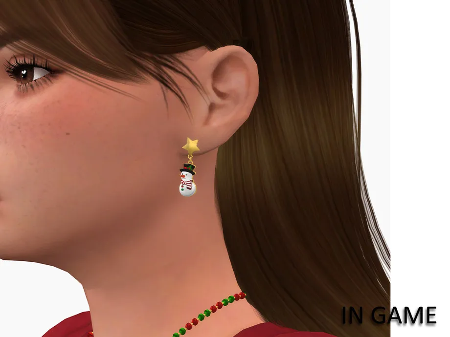 Snowman Earrings (child)
