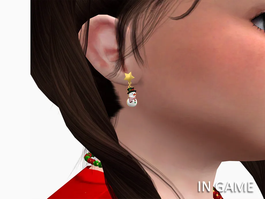 Snowman Earrings (toddler)