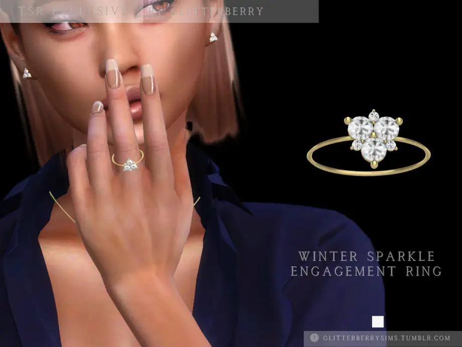 Winter Sparkle Middle Ring- LEFT