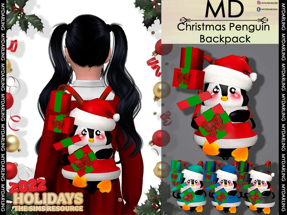 christmas penguin backpack Child