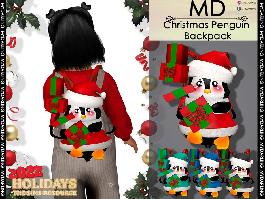 christmas penguin backpack Toddler