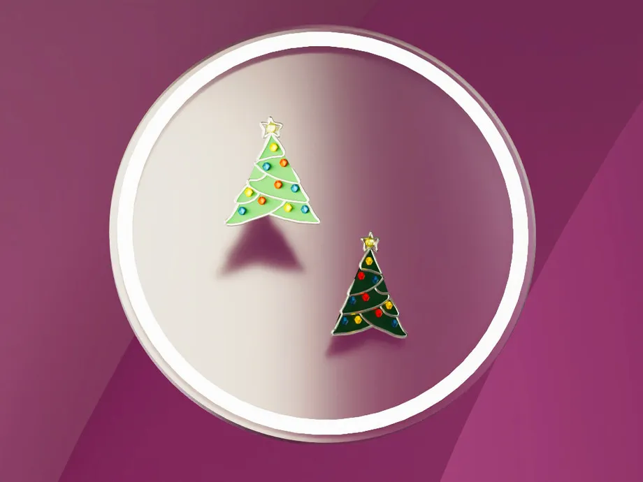 Eve - Christmas Tree toddler earrings