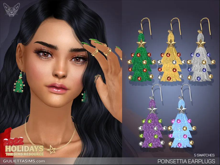 Glitter Christmas Tree Earrings