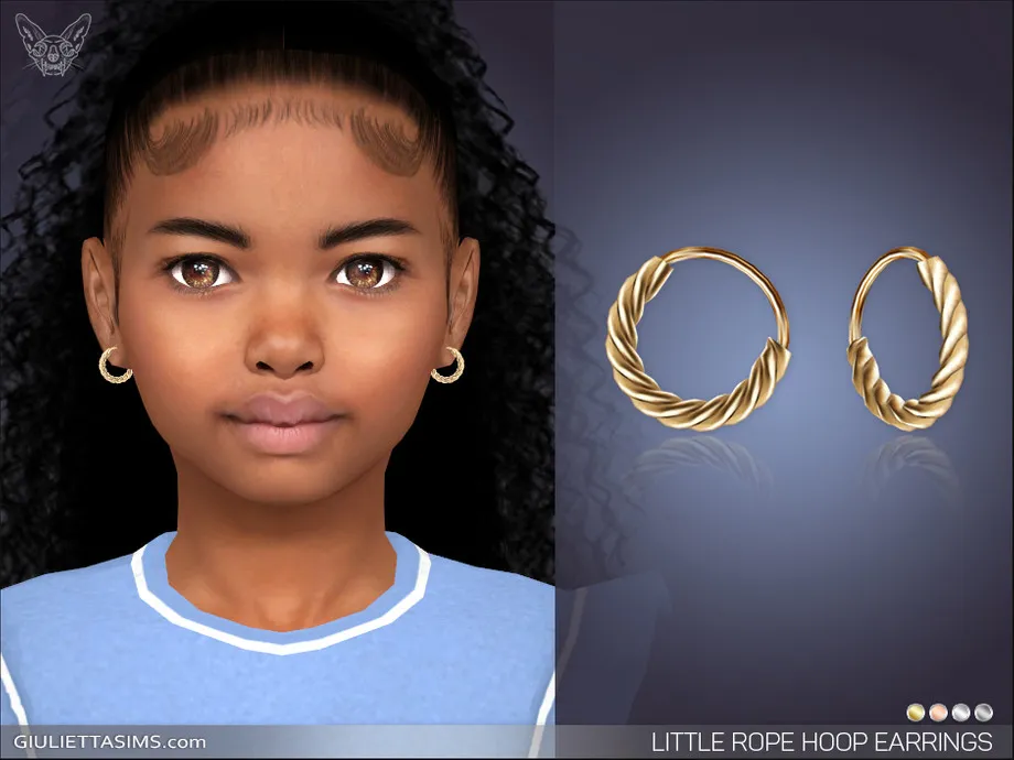 Little Rope Hoop Earrings For Kids