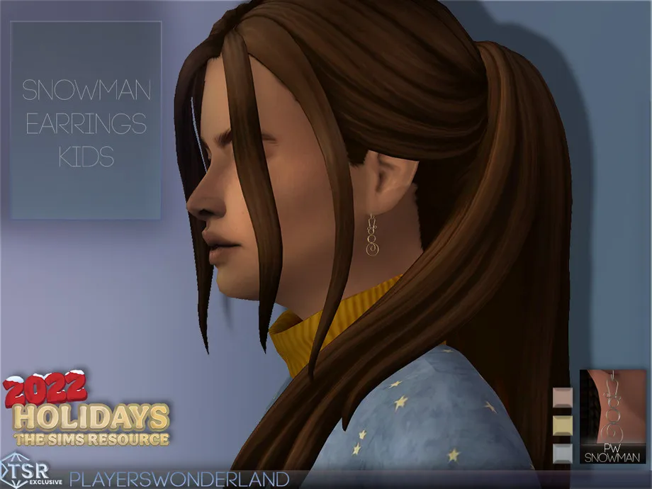 Snowman Earrings Kids