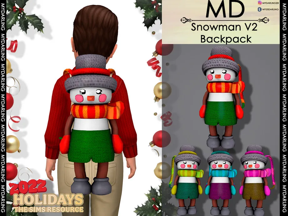 snowman backpack v2 Toddler