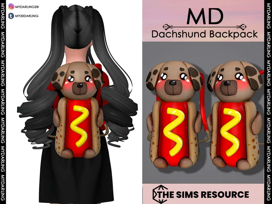 dachshund backpack -Child