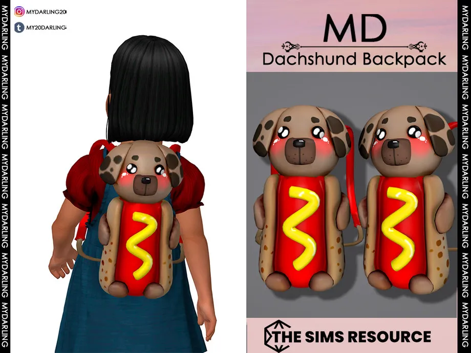 dachshund backpack -Toddler