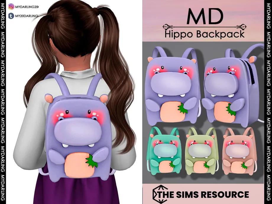 Hippo Backpack Child