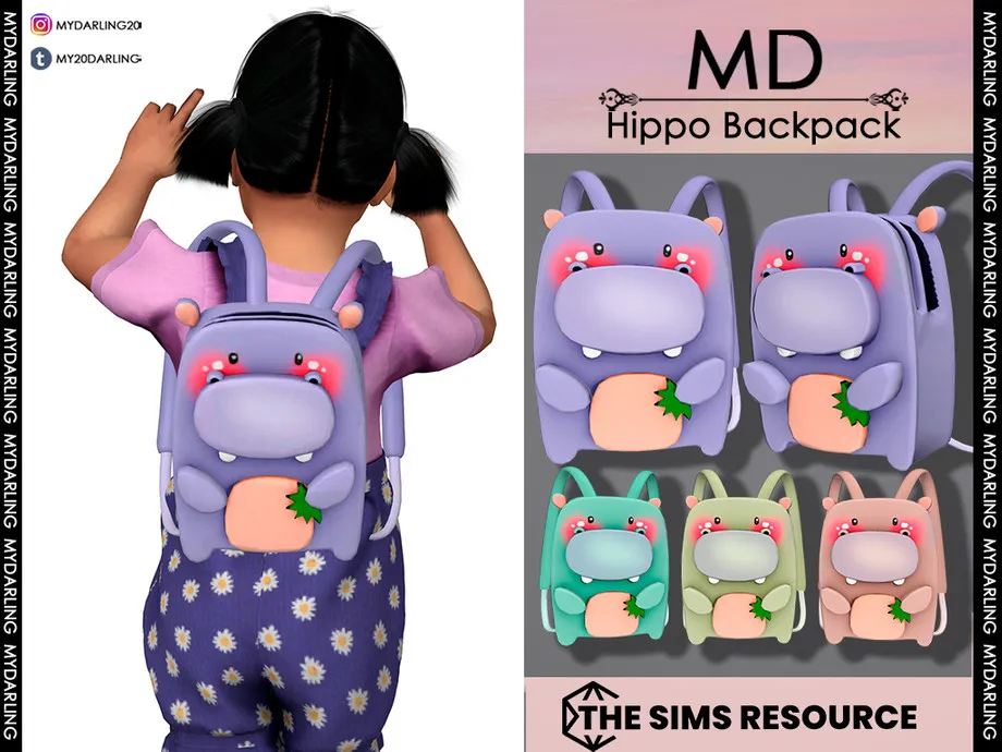 Hippo Backpack Toddler