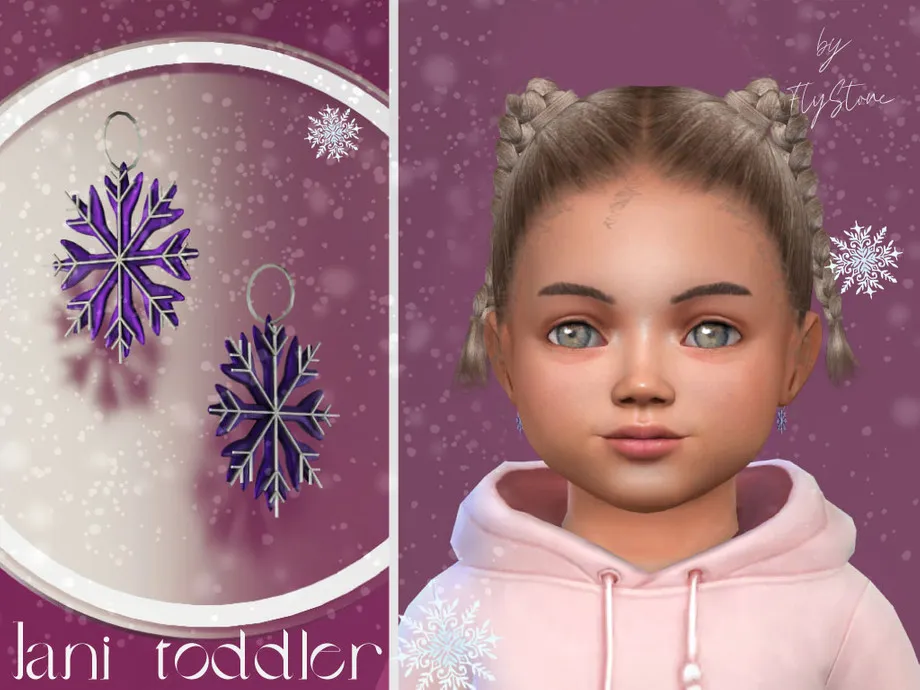 Jani - snowflakes toddler earrings