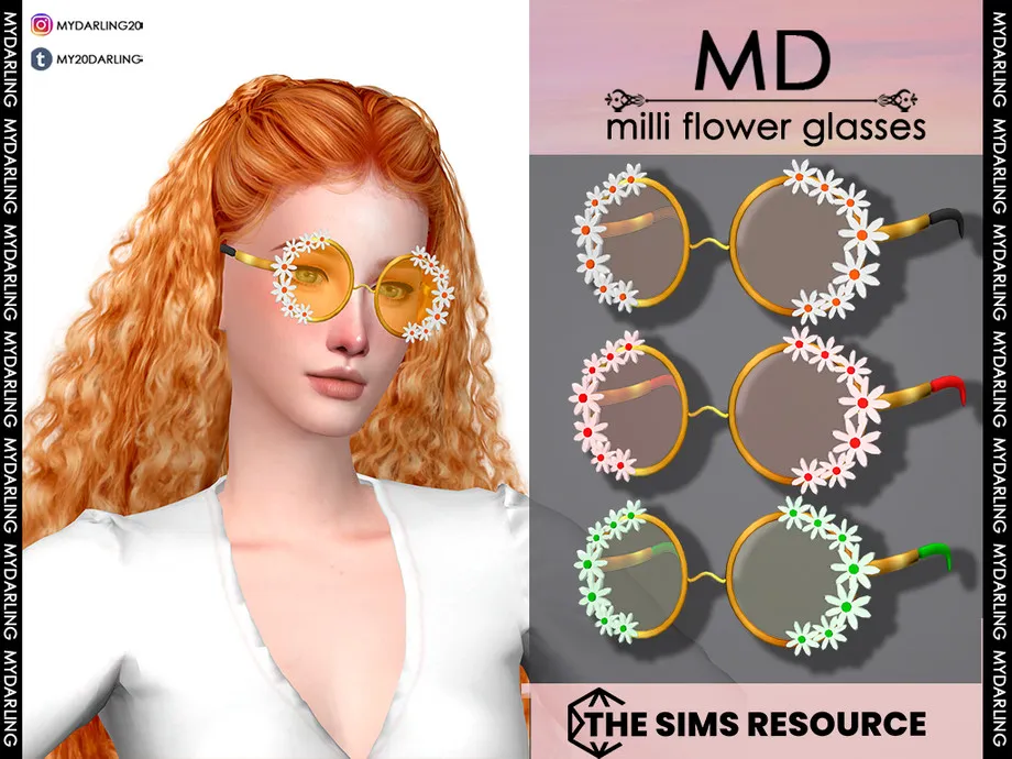milli flower glasses Adult