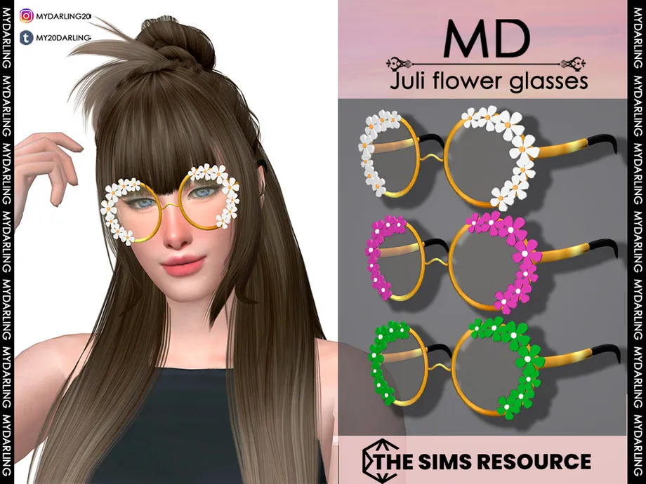 Juli flower glasses Adult
