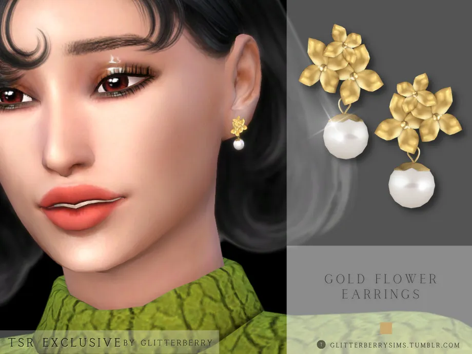 Gold Flower earrings