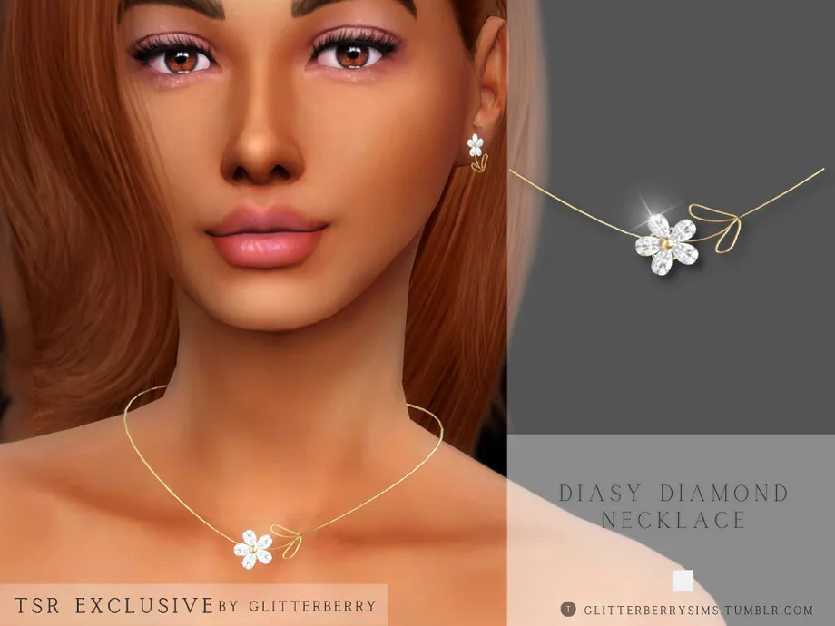 Diamond Daisy Neckalce